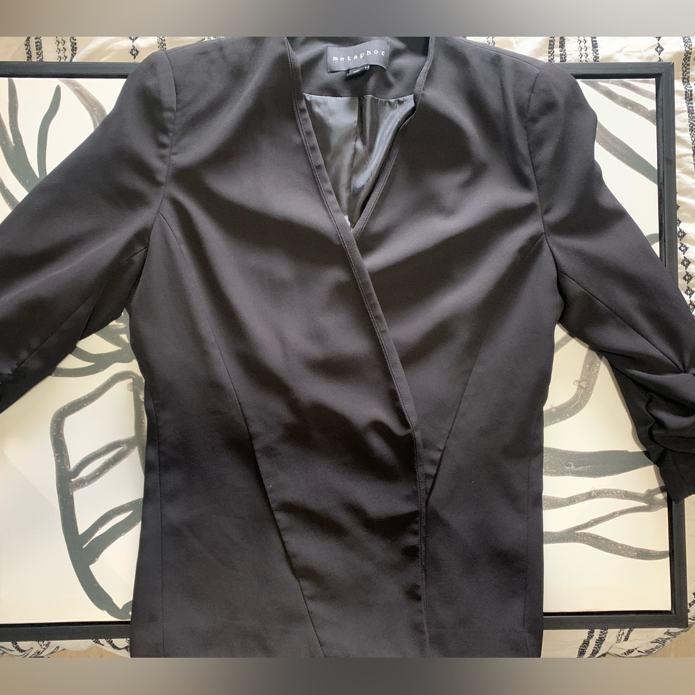 Metaphor blazer. Women’s size L. Black jacket/coat. EUC - Picture 7 of 8
